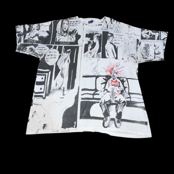 Vintage Graphic All Over Print T-Shirt Underground Comics Like Treason Specials